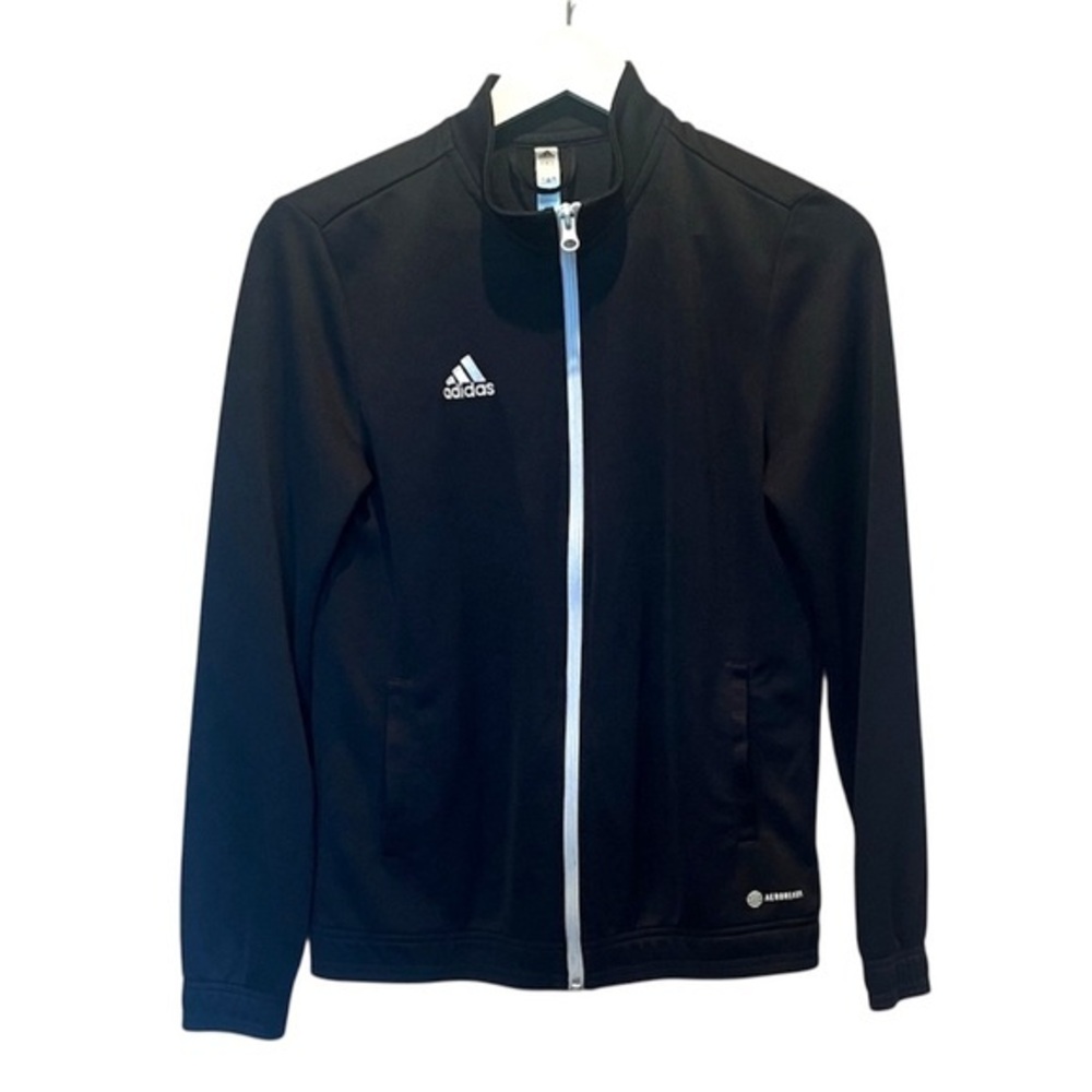 Adidas Kids Entrada 22 Track Jacket Football Soccer Black Size Large 13-14
